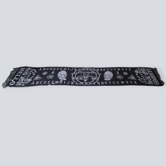Black and Gray Ouija Board Scarf - Picture 3 of 11